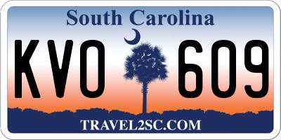 SC license plate KVO609