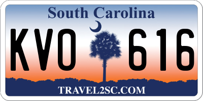 SC license plate KVO616