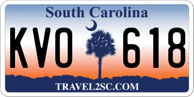 SC license plate KVO618