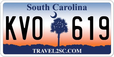 SC license plate KVO619