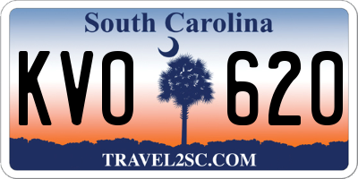 SC license plate KVO620