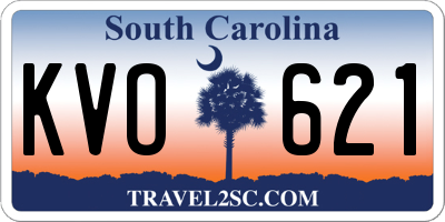 SC license plate KVO621