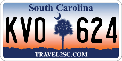 SC license plate KVO624
