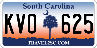SC license plate KVO625