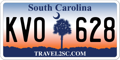 SC license plate KVO628