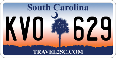 SC license plate KVO629
