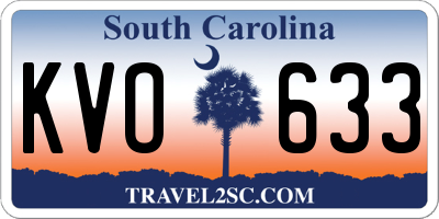 SC license plate KVO633