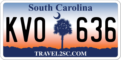 SC license plate KVO636