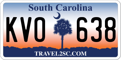 SC license plate KVO638