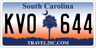 SC license plate KVO644