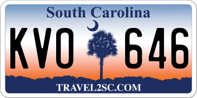 SC license plate KVO646