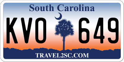 SC license plate KVO649