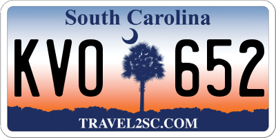 SC license plate KVO652