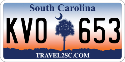 SC license plate KVO653