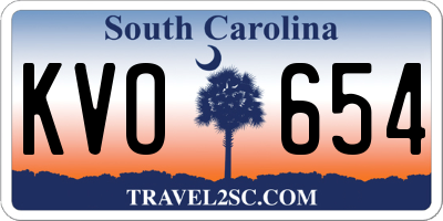SC license plate KVO654