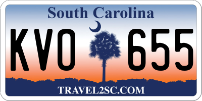 SC license plate KVO655