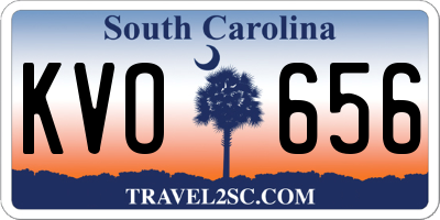 SC license plate KVO656