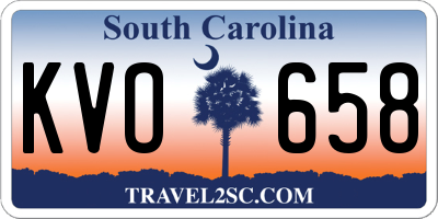 SC license plate KVO658