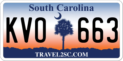 SC license plate KVO663