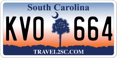 SC license plate KVO664