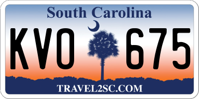 SC license plate KVO675