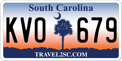 SC license plate KVO679