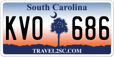 SC license plate KVO686