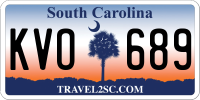 SC license plate KVO689