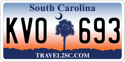 SC license plate KVO693