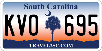 SC license plate KVO695