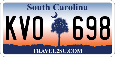 SC license plate KVO698