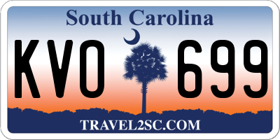 SC license plate KVO699