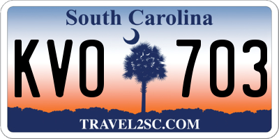 SC license plate KVO703