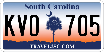 SC license plate KVO705