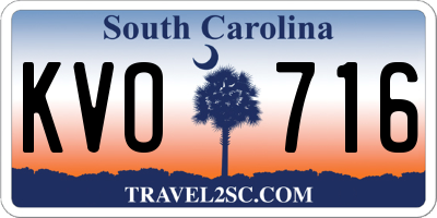 SC license plate KVO716