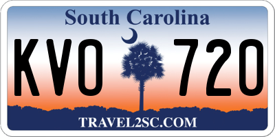 SC license plate KVO720