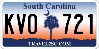 SC license plate KVO721