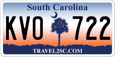 SC license plate KVO722