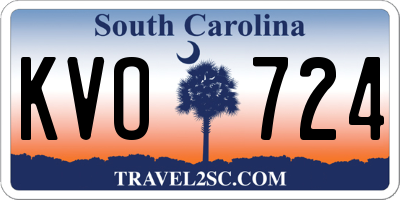 SC license plate KVO724