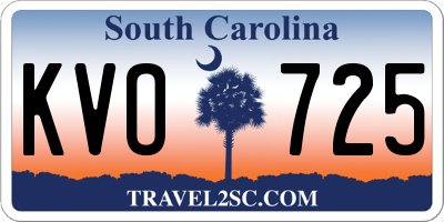 SC license plate KVO725