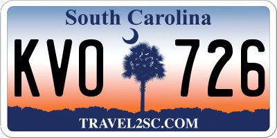 SC license plate KVO726