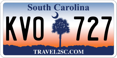 SC license plate KVO727