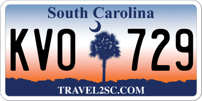 SC license plate KVO729