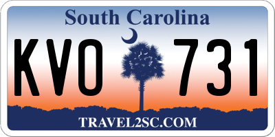 SC license plate KVO731