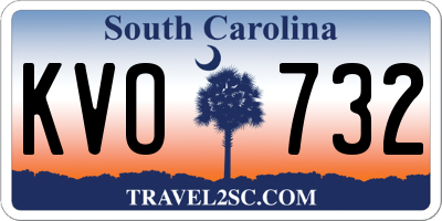 SC license plate KVO732