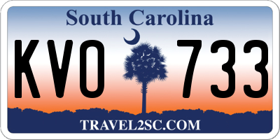 SC license plate KVO733