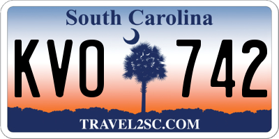 SC license plate KVO742