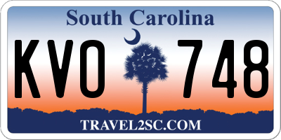 SC license plate KVO748