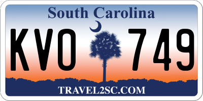 SC license plate KVO749