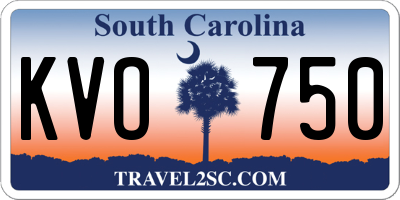 SC license plate KVO750